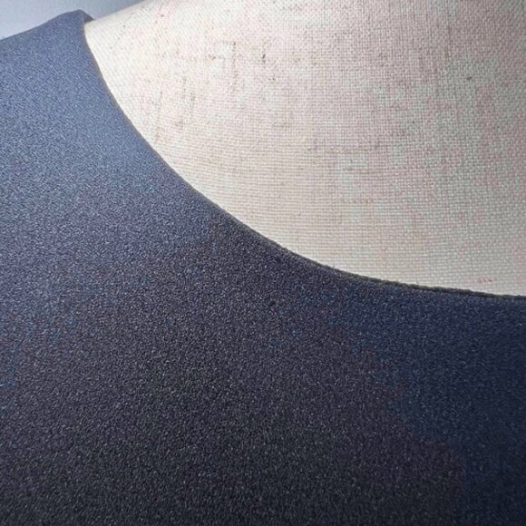 MONTEAU Black Sleeveless Sheath Dress with Added Fringe Hem Size M - Picture 10 of 10